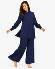 Midnight Navy Mandarin Co-ord Set