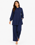 Midnight Navy Mandarin Co-ord Set