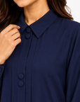 Midnight Navy Mandarin Co-ord Set