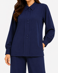 Midnight Navy Mandarin Co-ord Set