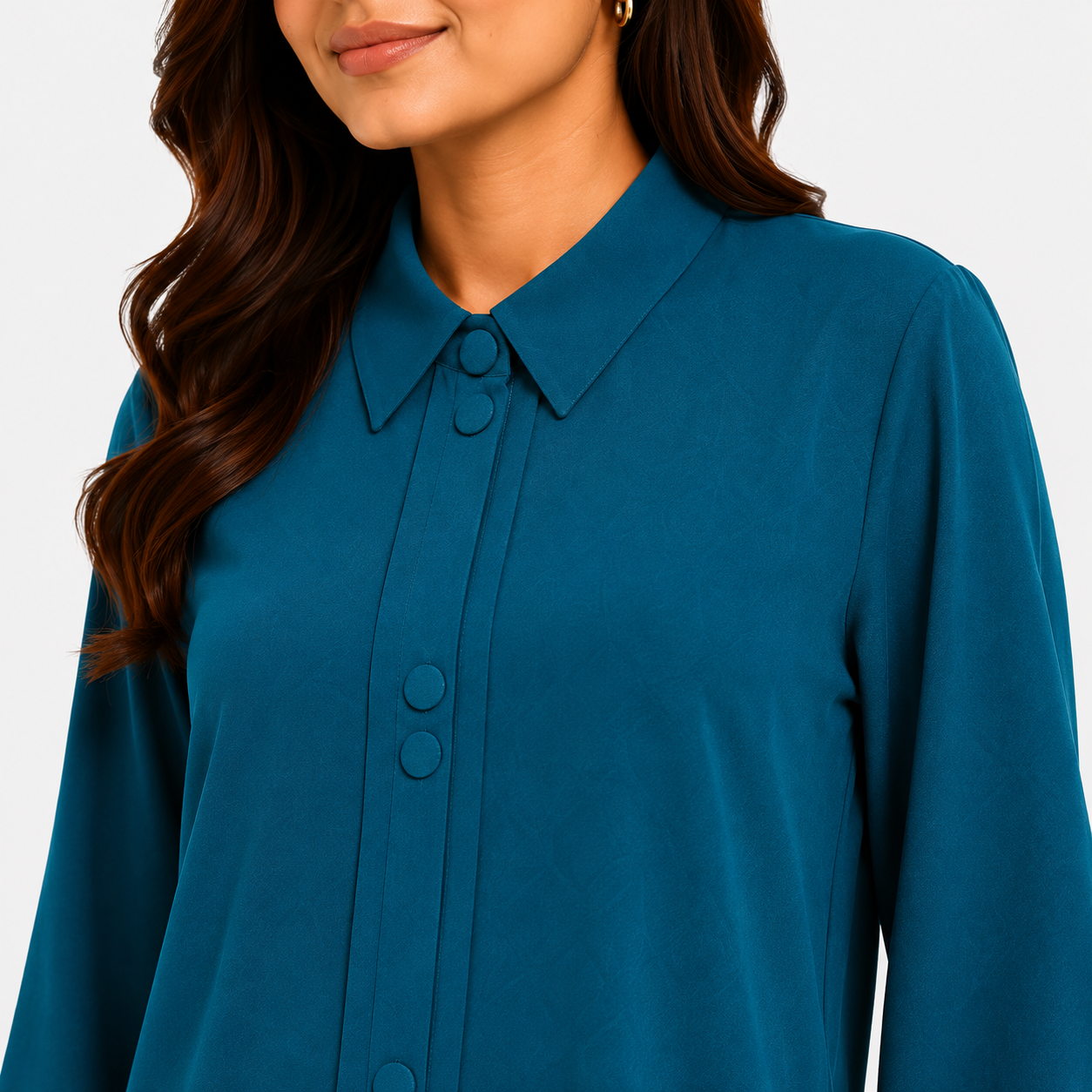Peacock Teal Mandarin Co-Ord Set
