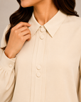 Cream Mandarin Co-ord Set