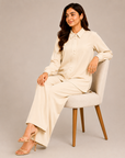 Cream Mandarin Co-ord Set