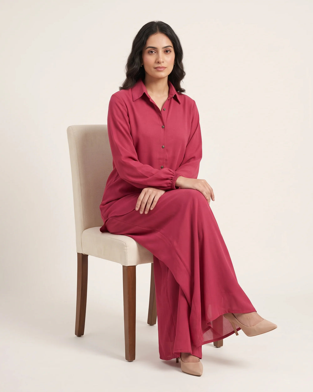 Raspberry Pink Tailored Flapper Co-ord Set
