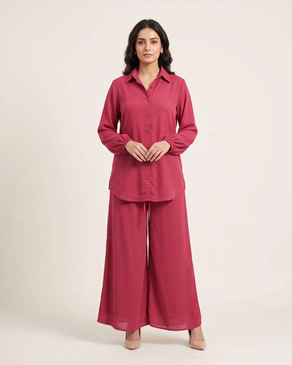 Raspberry Pink Tailored Flapper Co-ord Set