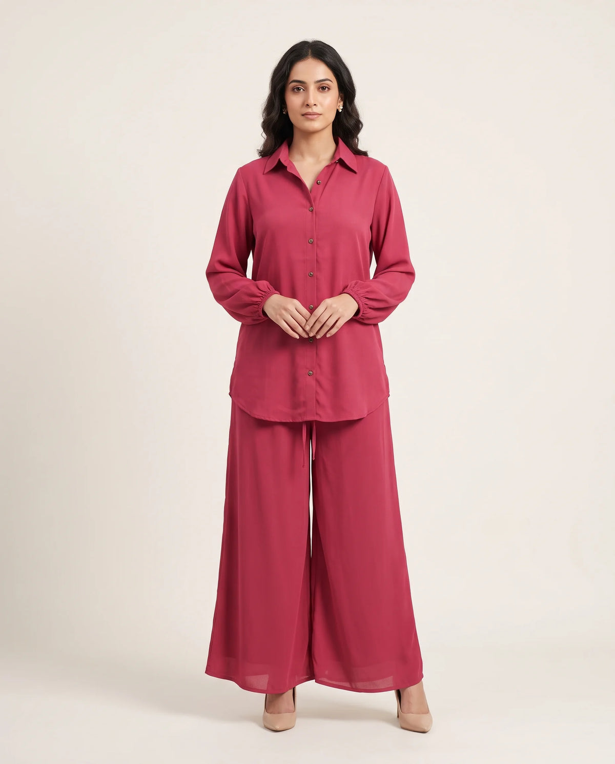 Raspberry Pink Tailored Flapper Co-ord Set