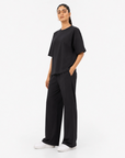 Black Drop Shoulder Track Suit