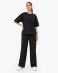 Black Drop Shoulder Track Suit