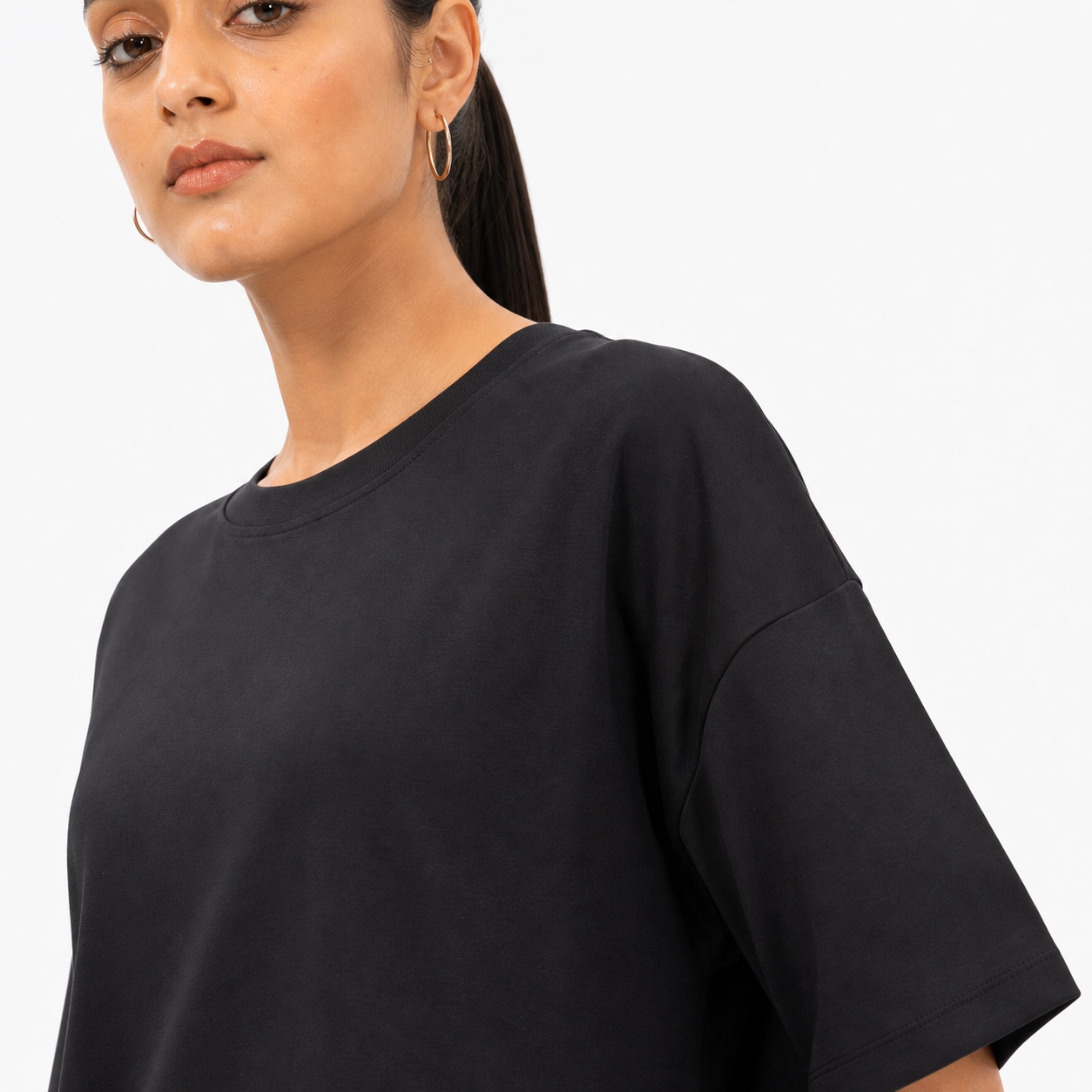 Black Drop Shoulder Track Suit