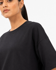 Black Drop Shoulder Track Suit