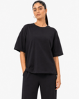 Black Drop Shoulder Track Suit
