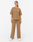 Camel Brown Drop Shoulder Track Suit