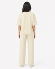 Cream Drop Shoulder Track Suit