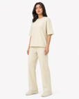 Cream Drop Shoulder Track Suit