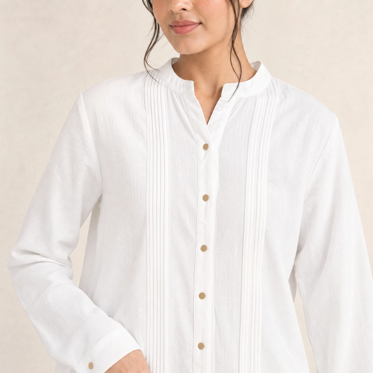 White Bizu Pleated Co-Ord Set