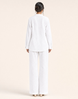 White Bizu Pleated Co-ord Set