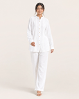 White Bizu Pleated Co-ord Set