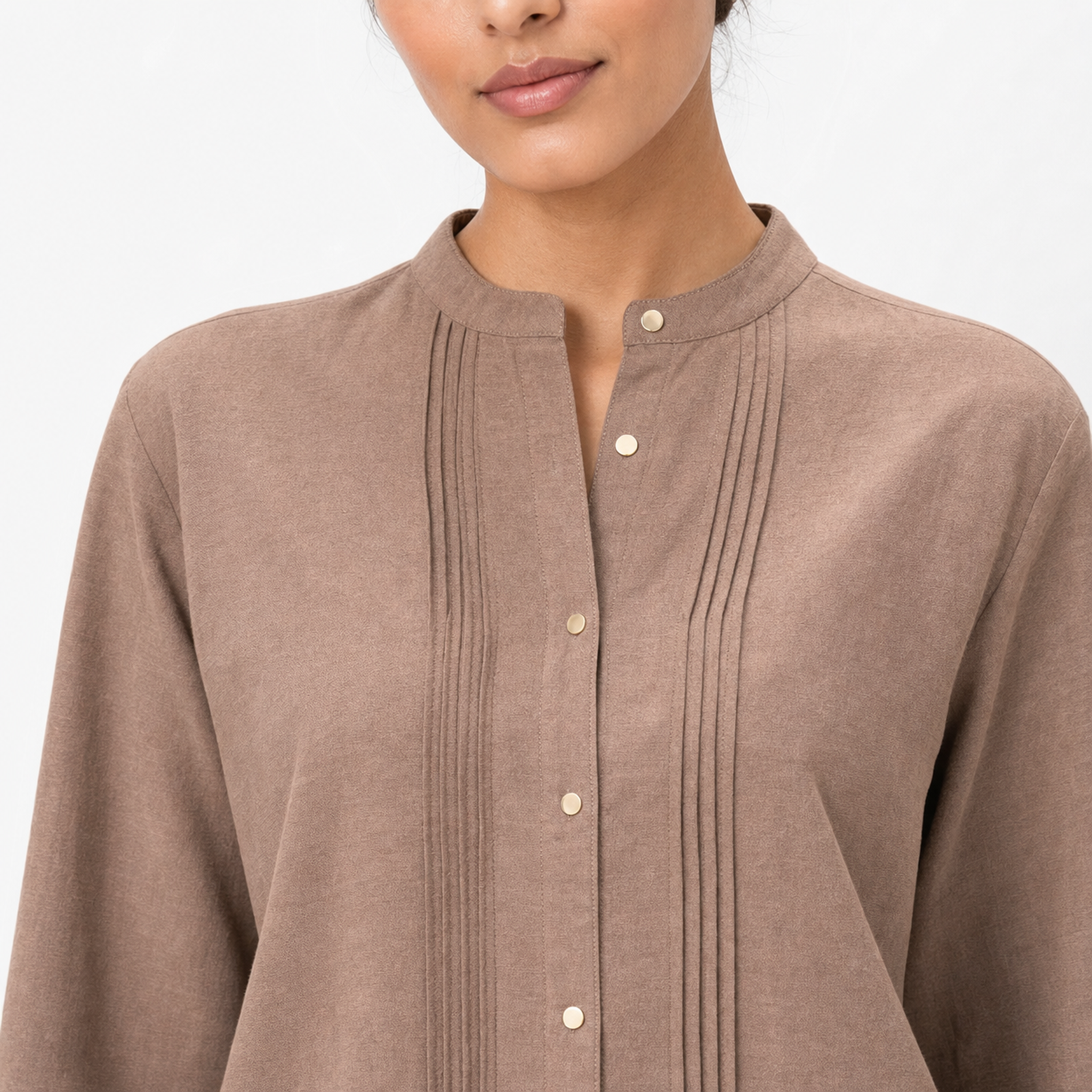 Mocha Taupe Bizu Pleated Co-Ord Set