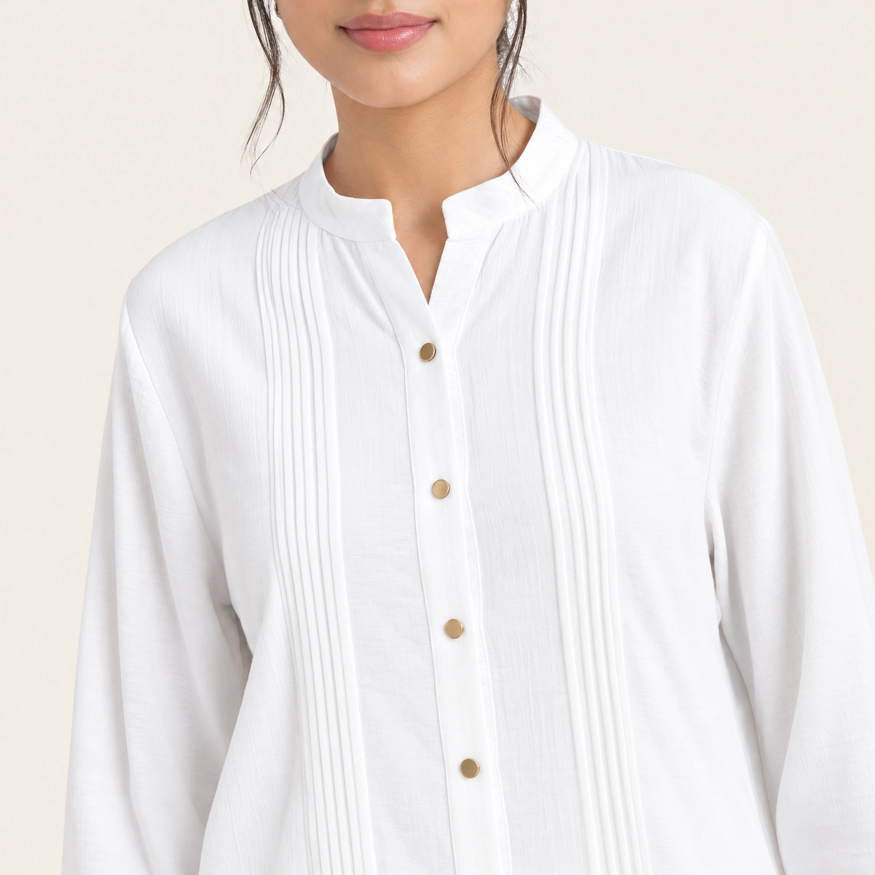 White Bizu Pleated Co-Ord Set