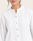 White Bizu Pleated Co-ord Set