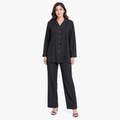 Black Bizu Pleated Co-Ord Set