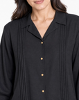 Black Bizu Pleated Co-ord Set