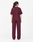 Burgundy Drop Shoulder Track Suit
