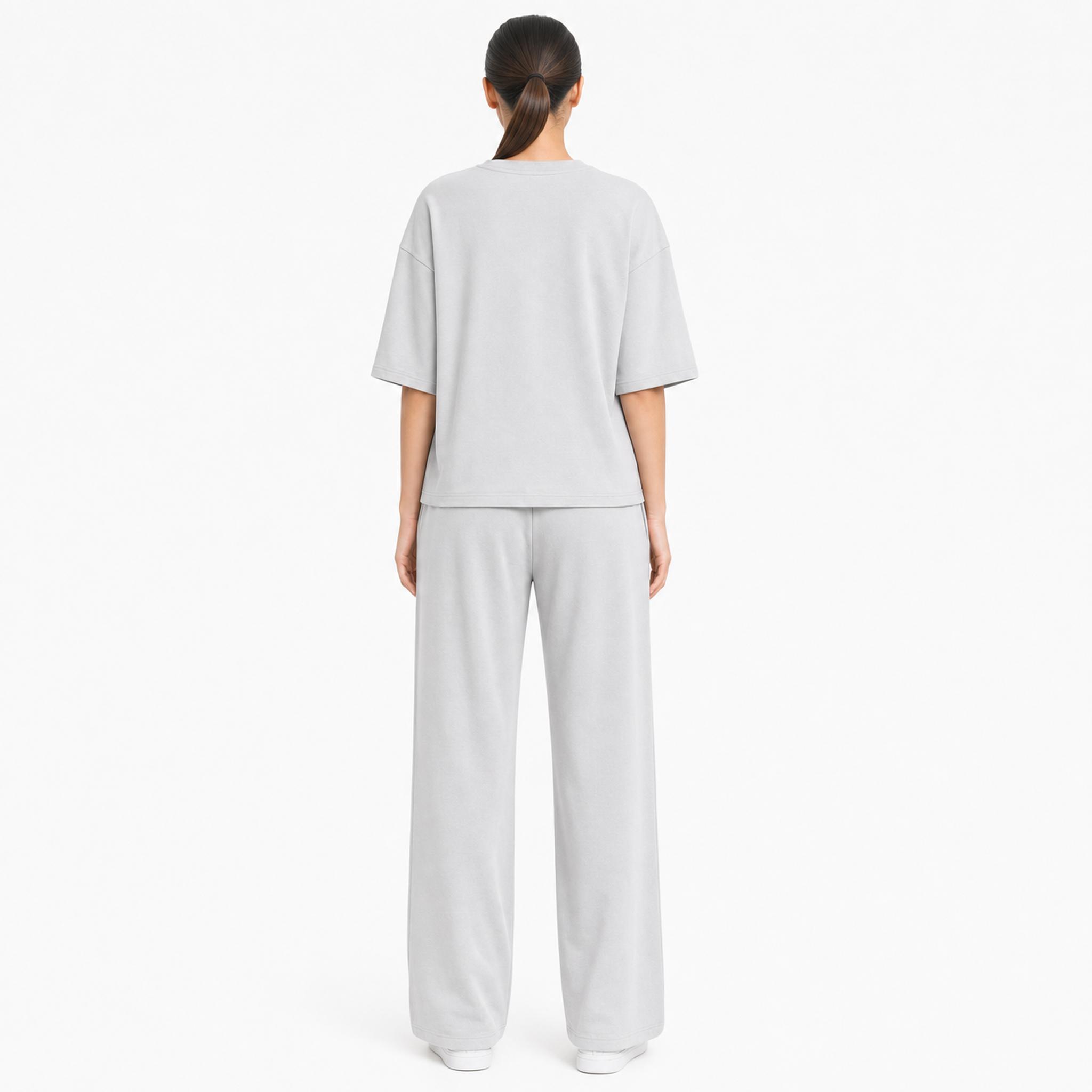 Light Grey Drop Shoulder Track Suit