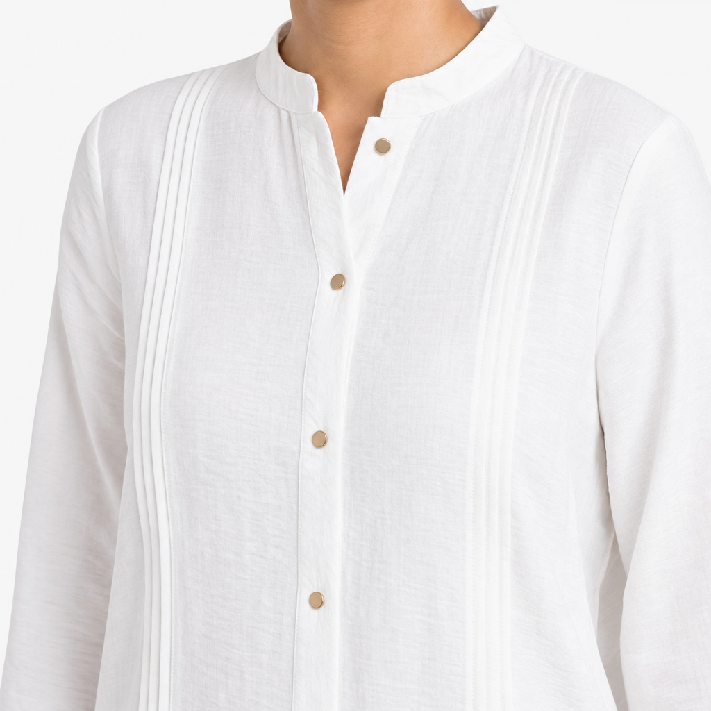 White Bizu Pleated Co-Ord Set
